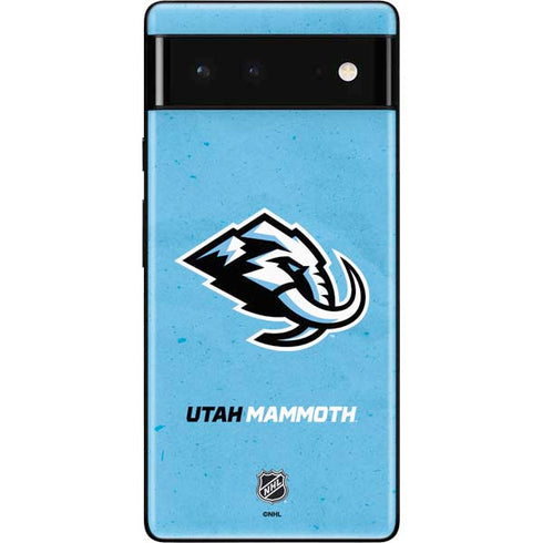 NHL Utah Mammoth Distressed Blue Google Pixel 6 Skin